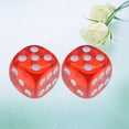 thumbnail image 4 of MasteelfCA 4 Pcs dés Translucides Rouges 18mm 6 Côtés pour Jeux Enseignement, 4 of 5
