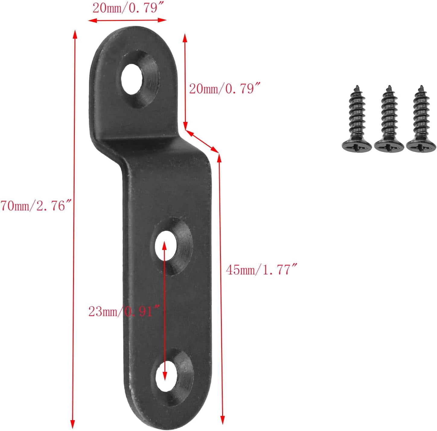 10 pieces of type brackets 1-3/4-inch type door lock brackets black double angle door barrier brackets metal column to beam support brackets suitable for furniture bookshelves