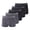 Black+Gray, variant on Mens Trunks Underwear Performance Breathable Mesh Fly Zone Moisture-Wicking Anti-Roll Underpants(5 Pack)