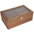 thumbnail image 2 of Watch Organizer, Exquisite Workmanship Double-Layer Solid Wood Watch Box, For Glasses Watches, 2 of 8