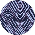 thumbnail image 1 of Ahgly Company Machine Washable Indoor Round Transitional Night Blue Area Rugs, 5' Round, 1 of 7