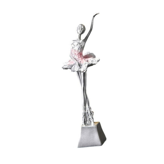 Modern Ballet Dancer Sculpture Handcrafted Resin Art for Living Room Bedroom Decoration