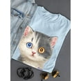 thumbnail image 3 of Two Cats With Two Eye Colors T-Shirt Women -Kayomi Harai Designs, Female XX-Large, 3 of 4