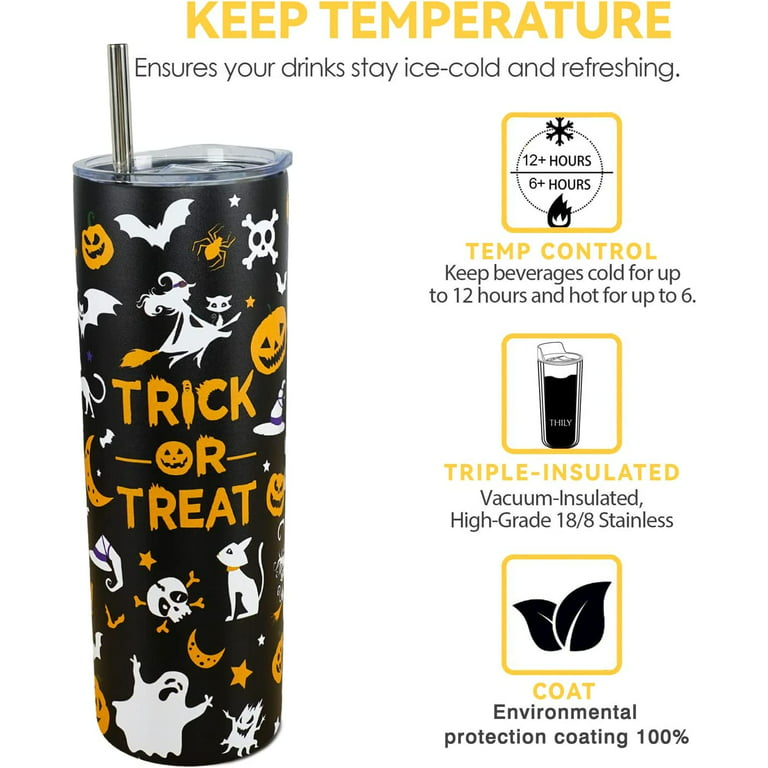 Halloween Tumbler Halloween Gifts for Women, ghost cups gothic Tumblers  with Lids and Straw, witch tumbler Iced Coffee Travel Halloween Cup Unique  Birthday Gift pumpkin cup 