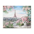 thumbnail image 4 of Paris Roses Pink Eiffel Tower France Canvas Artwork Breathtaking French City for Home Decor Ready to Hang, 4 of 18