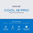 thumbnail image 5 of Haggar Cool 18 Pro Pantalón delantero plano de ajuste clásico para hombre, tallas regulares y grandes, azul marino, 40 W x 29 L, 5 of 5