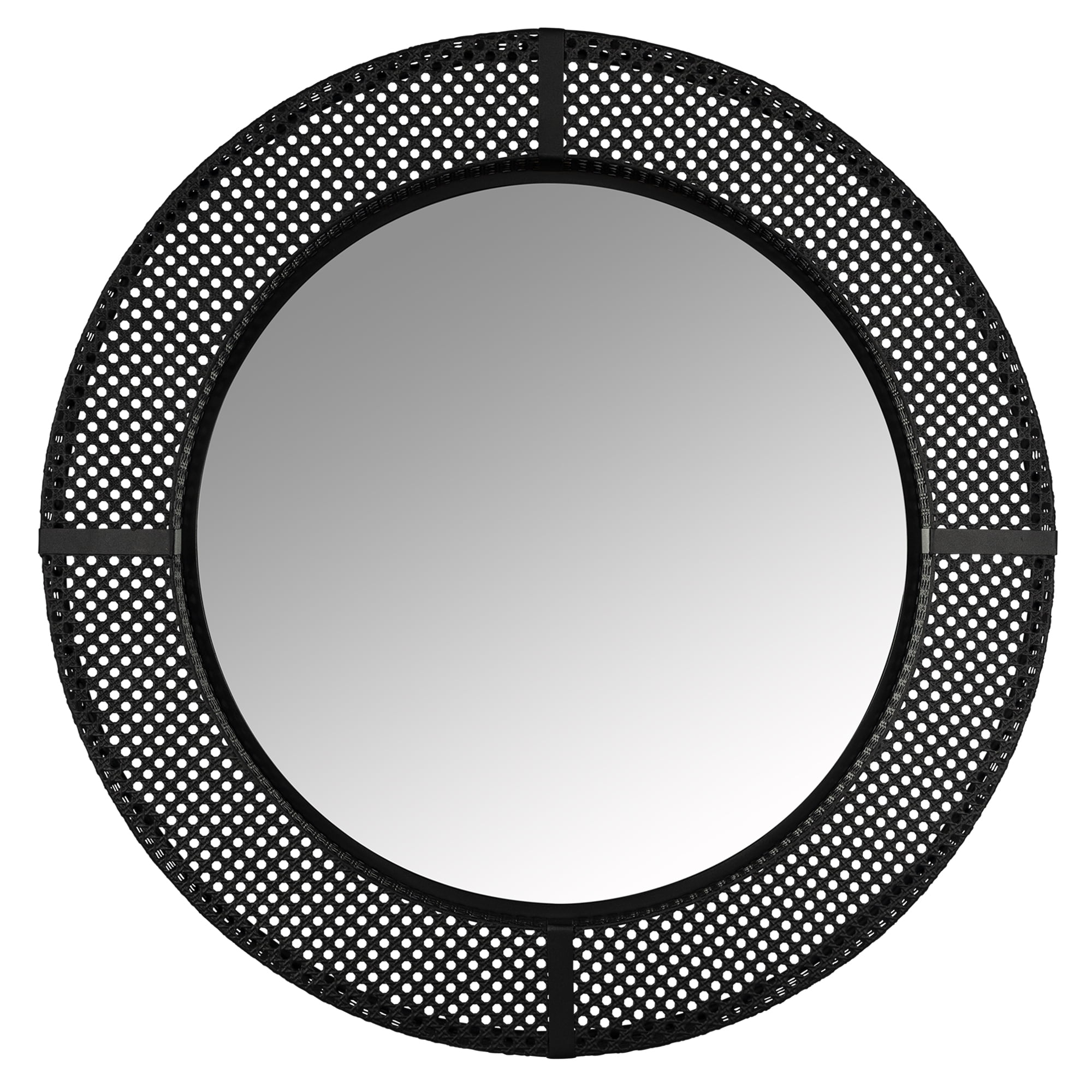 Stratton Home Decor Large Round Wall Mirror, Clear