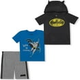 thumbnail image 1 of Batman Boys 3 Piece Hooded Tee and Short Set, Toddler, 1 of 7