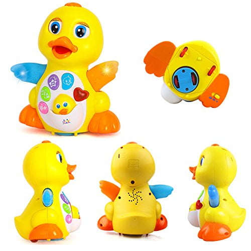 Woby Musical Duck Toy,Baby Preschool Educational Learning Toy with