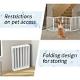 thumbnail image 3 of UBesGoo Wooden Freestanding Foldable Pet Gate for Dog,  (White, 24" Height-4 Panels), 3 of 13