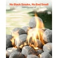 thumbnail image 4 of VEVOR Ceramic Fire Pebble Stones, 1-2 inch 48 Pcs Lava Rocks, Reusable Fire Pit Stones Indoor and Outdoor Use, Decorative Firepit Rocks for Propane/Gas Fireplace, Stove, Courtyard, Camping, 4 of 9