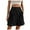 v#20Black78, variant on Rggeeun Women Shorts Solid Color Elastic Waist Knit Soft Breathable Loose Fit Knee-Length Pleated With Side Pockets & Button For Summer Everyday Use Cozy Bottoms,Black,L