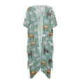 thumbnail image 4 of DISNIMO Horse Flower Print Women's Summer Bikini Cover Ups Casual Fashion Kimono Bathing Suit Coverup Long Loose Open Front Beach Cover Up, 4 of 6