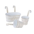 thumbnail image 4 of 3 piezas de macetas colgantes para colgar en la pared, cubos de flores, jardineras con barandilla para Blanco, 4 of 9