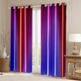 thumbnail image 2 of Erosebridal Pink Blue Red Curtains Ombre Abstract Curtains & Drapes Women Men,Neon Stripes Geometric Curtains Blackout,Gradient Stripe Window Curtain for Bedroom, 2 of 6