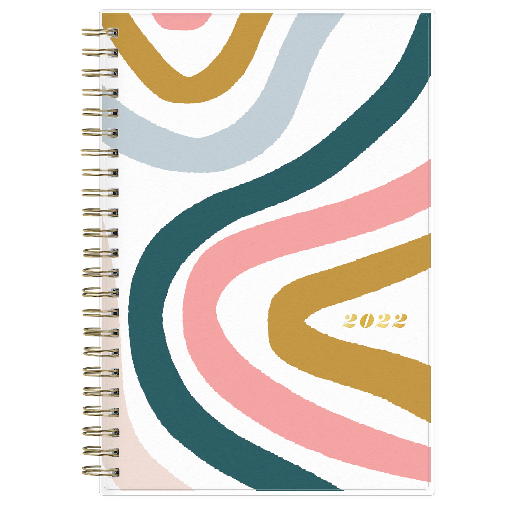 Blue Sky™ Brit + Co Frosted Weekly/Monthly Planner, 5" x 8", Rainbow  Swirls, January To December 2022, 136014 - Walmart.com