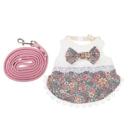 

NUOLUX 1 Set of Sweet Rabbit Lace Dress Small Animal Leash Practical Bunny Dress and Leash