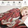 thumbnail image 3 of Orinice Dragon Fleece Throw Blanket, Lightweight Warm and Cozy Soft Microfiber Fluffy Flannel Blanket for Bed Sofa Couch Settees, Kids Adult Gift Travel  40x50in, 3 of 6