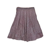 Mogul Womens Fashion Cotton Printed Peasant Maxi Skirt
