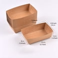 thumbnail image 4 of Naiovety Caja de embalaje de barco de 100 Uds., contenedor de comida para llevar, bandeja para servir desechable a prueba de aceite, soporte Mostrada, 4 of 6