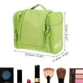 thumbnail image 2 of 1 Pcs Travel Makeup Bag Travel Toiletry Organizer Makeup Brush Holder Waterproof Oxford Cloth Green, 2 of 7