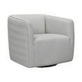 thumbnail image 7 of Armen Living Melanie Modern Leather Swivel Barrel Chair in Gray, 7 of 7