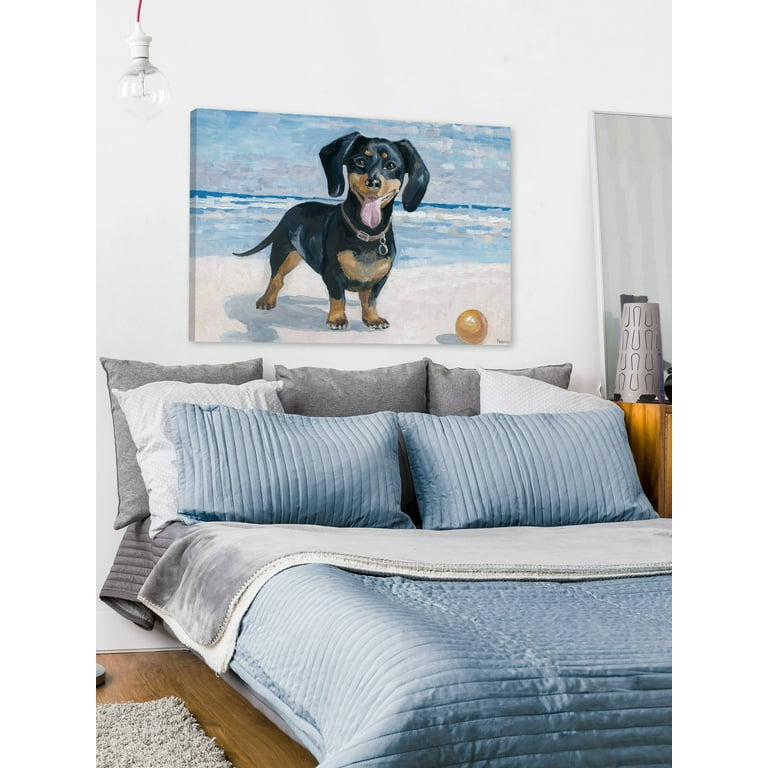 Parvez Taj Playful Dachshund Canvas Wall Art - Walmart.com