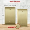thumbnail image 4 of ENERLITES Blank Device Metal Wall Plate, Stainless Steel, Corrosive Resistant, Size 1-Gang, 7701-BB, 302 Brushed Brass, UL Listed, Gold, 4 of 5