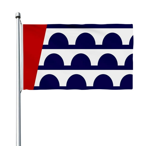 Aihccy Des Moines, Iowa Flag with Brass Grommets Size - 3x5Ft