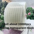 thumbnail image 1 of Wholesale 1roll Transparent White Dot Sticker Adhesive Fastener Tape Dot Hook and Loop Round Strong Self Adhesive Fastener Tape 10mm TR hook33000pcs Dot Sticker, 1 of 6