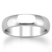 14kt White Gold Classic Wedding Band, 5 mm
