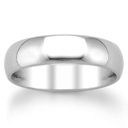 14kt White Gold Classic Wedding Band, 5 mm