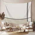 thumbnail image 2 of Beige Geometric Tapestry for Bedroom Wall Hanging Tapestry, Modern Color Block Black Lines Abstract Art Ceiling Backdrop Tapestries Poster Blanket Wall Decor for Teens Room Living Room Dorm 51" x 59", 2 of 8