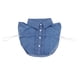 thumbnail image 1 of Elegante pechera de media camisa con cuello falso desmontable de mezclilla/rayas para mujer, 1 of 9