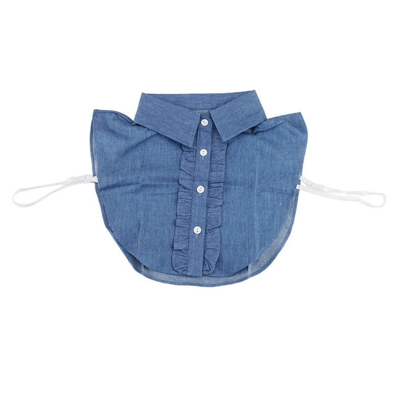 Fake Half Shirt Blouse Detachable False Faux Collar Collar Denim