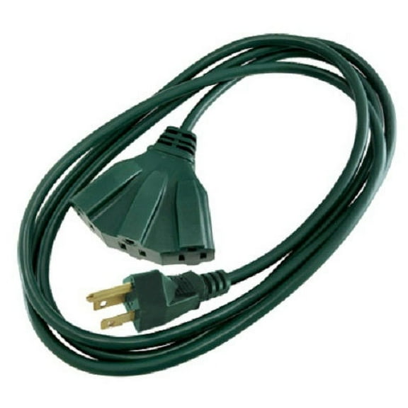 Master Electrician 04314ME 8' Green 16/3 SJTW 3 Outlet Triple Tap Outdoor Extension Cords - Quantity of 32