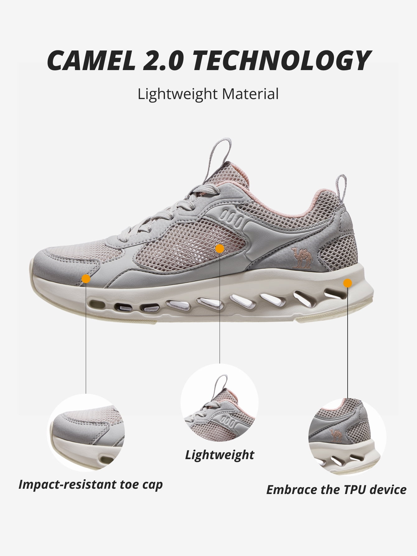 CAMEL Womens Casual Sneakers Women's Walking Hiking Sneakers Running Gym Outdoor Hiker Athletic Shoes