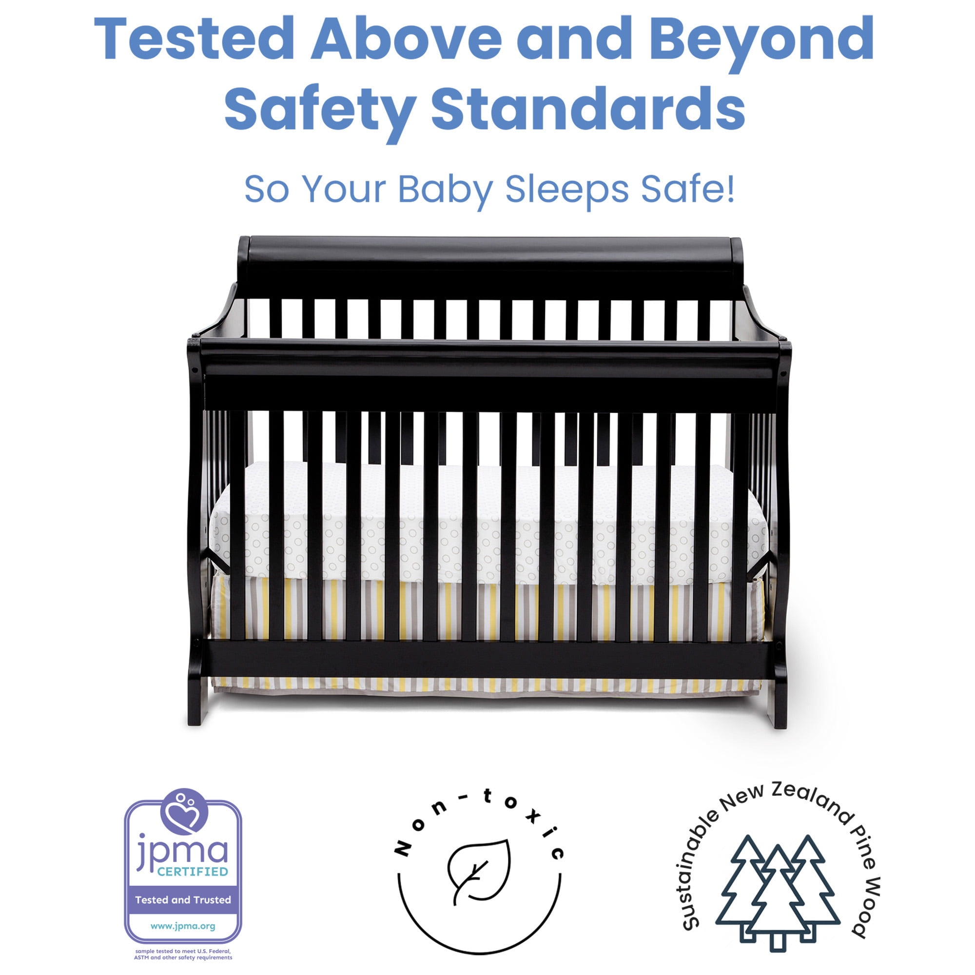 Delta Children Canton 4 In 1 Convertible Crib Espresso Cherry