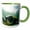 Green/White, variant on 3drose, Pacific Green or Black Sea Turtle Feeding on Algae Punta Cormorant Floreana Island Galapagos, 11oz Mug