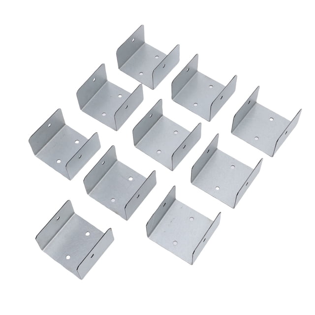 Capaces De Panel De Cerca De 10 Piezas, Sujetadores De Maderas De Acero Galvanizado De Forma U, Clips De Montaje De Cercas Anti Vibración Anti -robo Para Postes De Maderas De