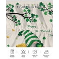 thumbnail image 5 of St. Patrick's Day Wrap Around Bed Skirts for Queen Bed 18" Drop,Bed Skirt with Adjustable Elastic Belt Dust Ruffle Bed Valance for Bedroom Hotel Green Gnomes Shamrock Gold Coin Beige Bed Frame Cover, 5 of 7