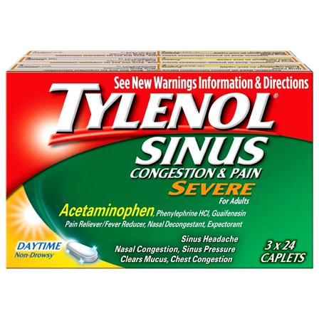 Tylenol Sinus Congestion and Pain Severe 24 Caplets - 3 Pack