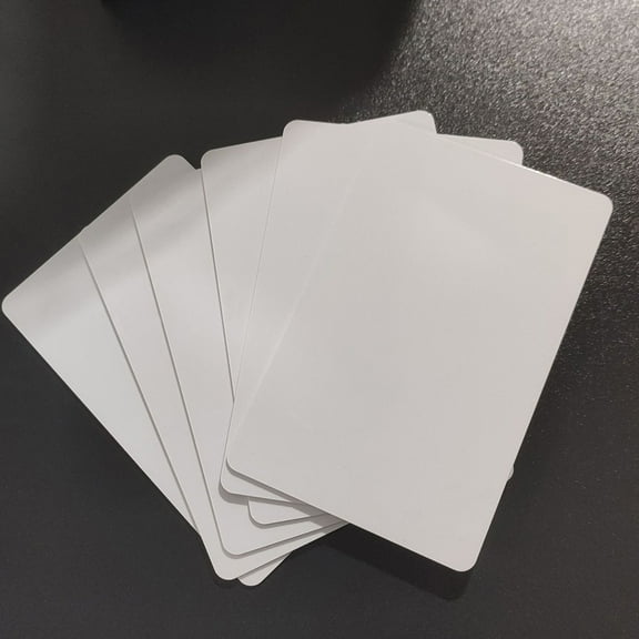 MOKKHNB Unique Diy Tag 50Pcs White PVC Rectangle Blank Price Name Tags 3.38X2.12X0.08In