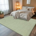 thumbnail image 5 of Sage Green 5x8 Area Rugs, Farmhouse Burlap Solid Green Color Modern Linen Texture Non-Skid Rubber Backing Large Rectangle Rugs - Living Room Bedroom Home Office, Indoor Floor Mat Carpets Washable Rug, 5 of 9