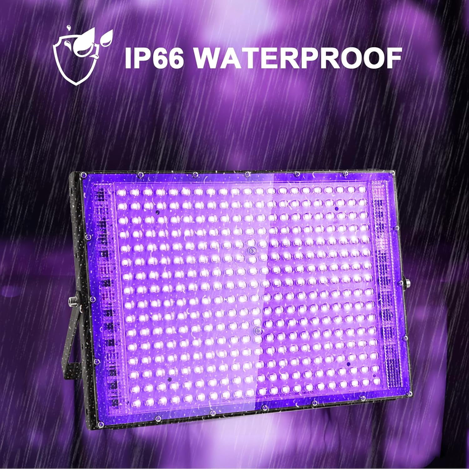 OUSIDE 1PCS 300W Flood Lights, Blacklight Flood Light with Plug and Switch,for Glow Party, Halloween, Fluorescent Poster, Body Paint