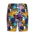 thumbnail image 7 of Daiia Retro Panther Mens Woven Stretch Pajama Short,Short Pajama Pants-X-Large, 7 of 7