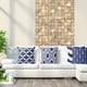 thumbnail image 5 of Fundas de almohada geométricas azul marino Home Deco al aire libre para sofá sofá algodón lino 18 x 18 pulgadas, juego de 4, 5 of 8
