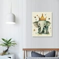 thumbnail image 3 of Nursery Decor Cute Watercolor Animals Canvas Art Wall Decor Baby Room Decor Elephant Wall Decor Watercolor Fox Giraffe Rhino Zebra Lion Inspirational Wall Art Bedroom Decorations, 3 of 4