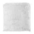 thumbnail image 1 of HomePop Faux Fur Poof Ottoman, White, 1 of 2