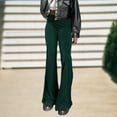 thumbnail image 4 of Ladies Bodycon Pants Slight Flare Leg Elastic High Waist Casual Style Daily Suit, 4 of 7